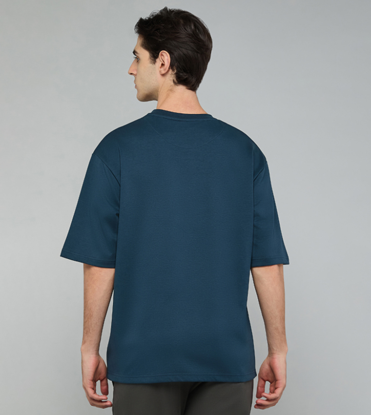 Solid T-Shirt with Crew Neck and Short Sleeves