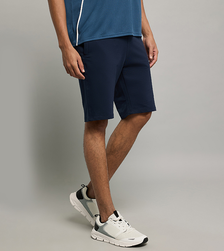 Solid Shorts with Drawstring Waist