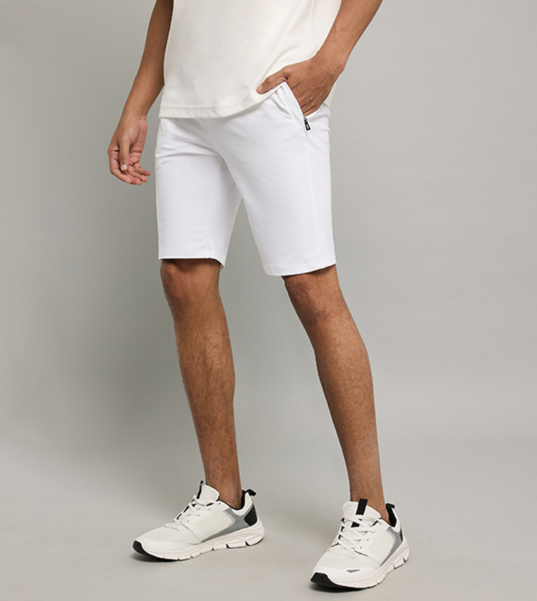Solid Shorts with Drawstring Waist