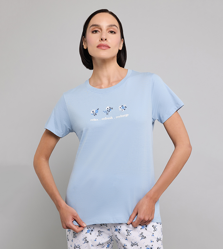 طقم بيجاما بطبعة