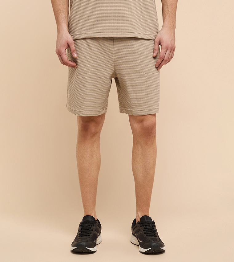 Solid Shorts with Drawstring Waist