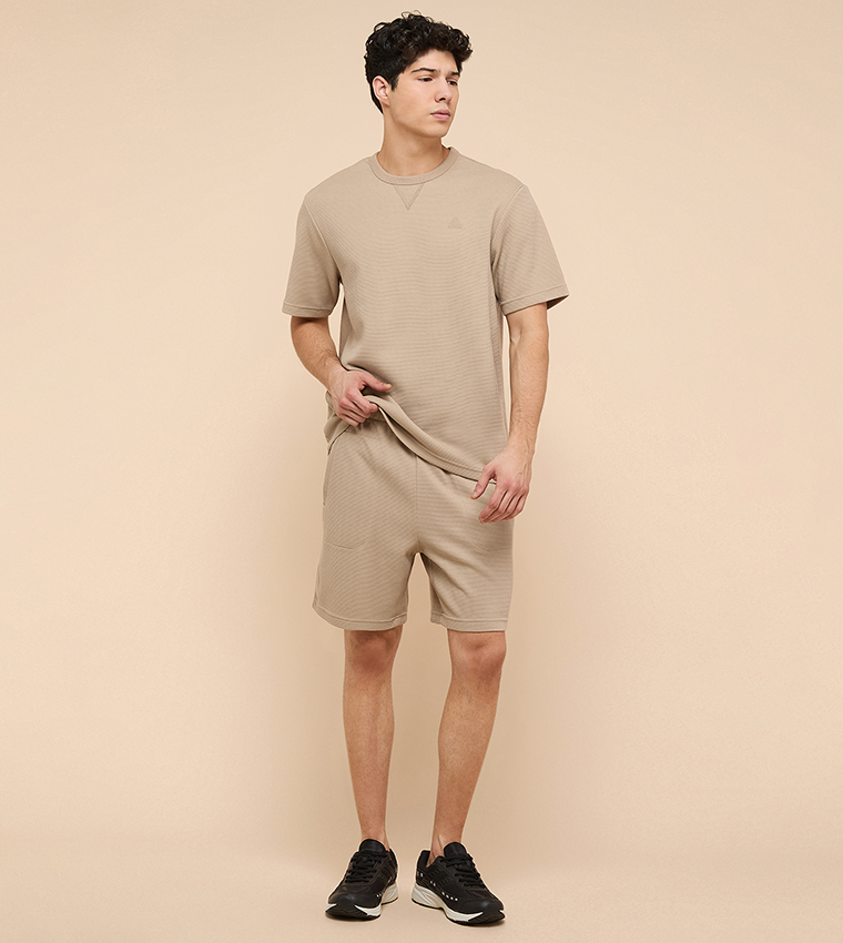 Solid Shorts with Drawstring Waist
