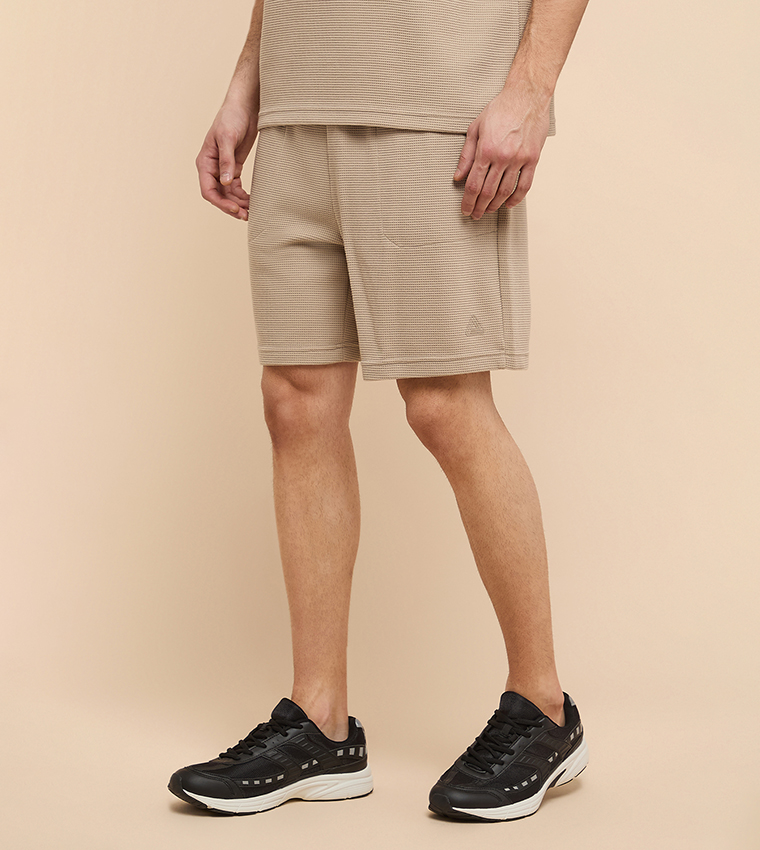 Solid Shorts with Drawstring Waist