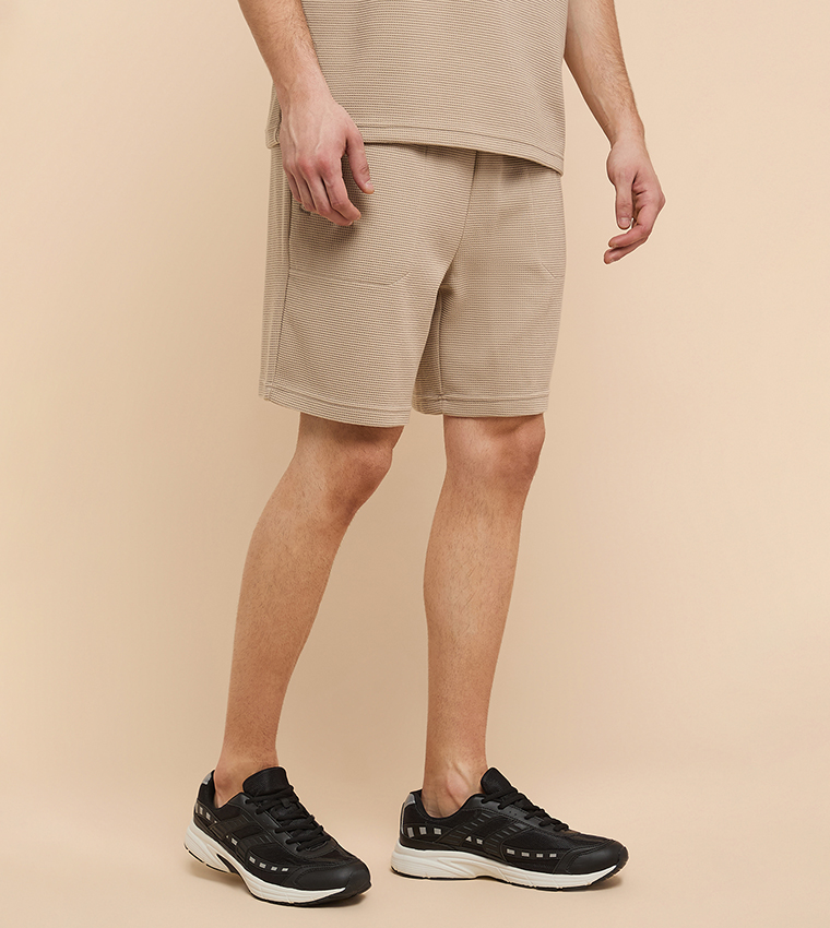Solid Shorts with Drawstring Waist