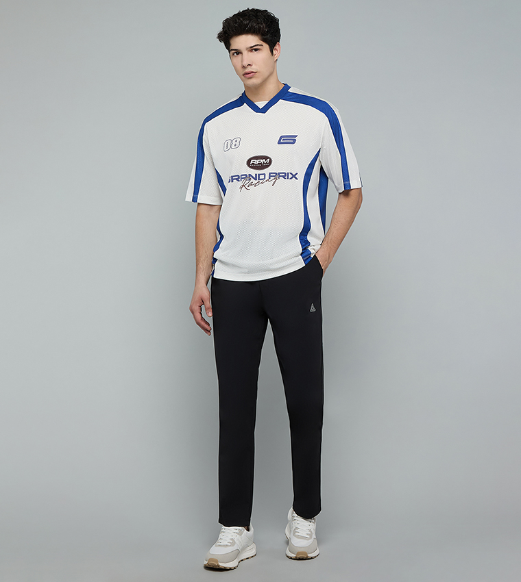 Solid Trackpants with Drawstring Waist