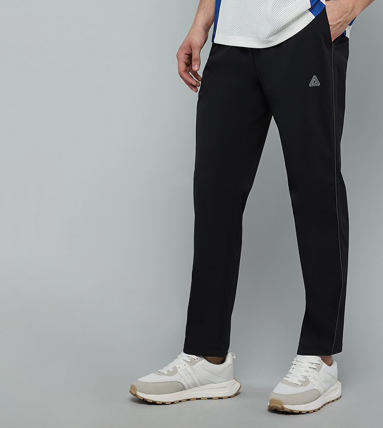 Solid Trackpants with Drawstring Waist