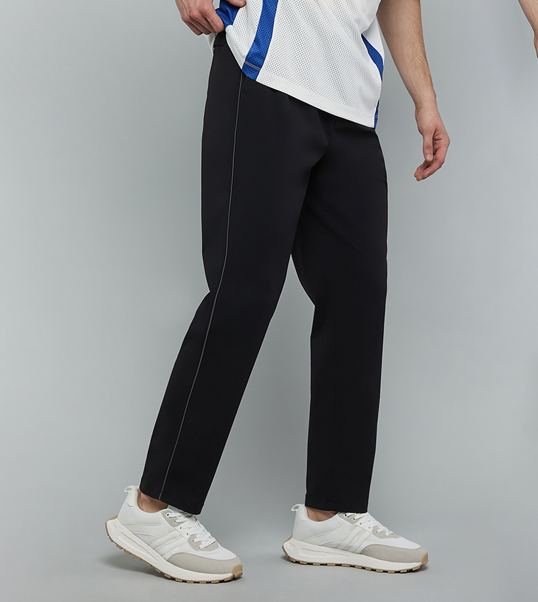 Solid Trackpants with Drawstring Waist
