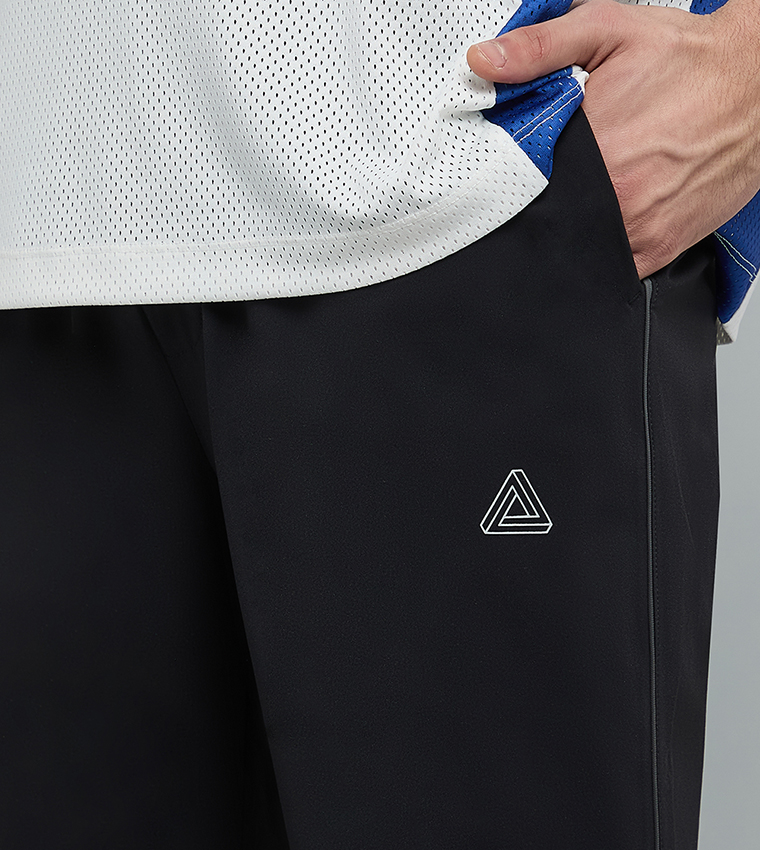Solid Trackpants with Drawstring Waist