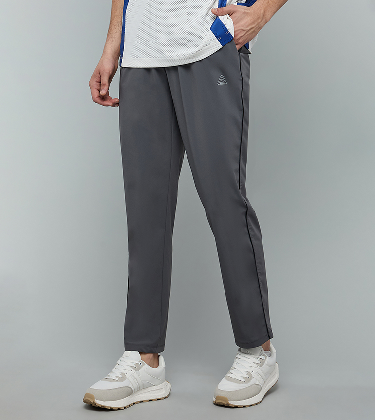 Solid Trackpants with Drawstring Waist