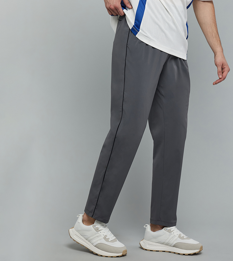 Solid Trackpants with Drawstring Waist