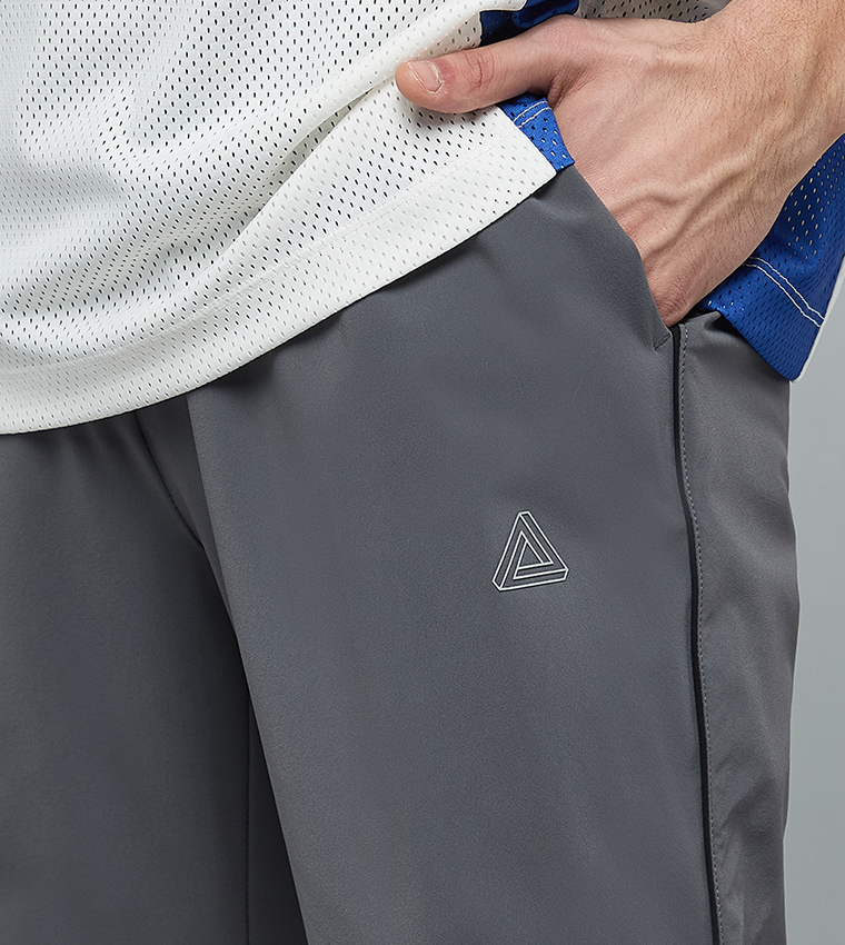 Solid Trackpants with Drawstring Waist
