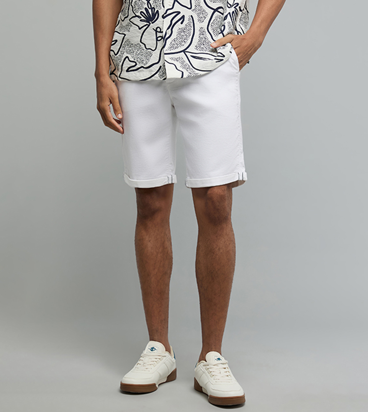 Solid Shorts with Drawstring Waist