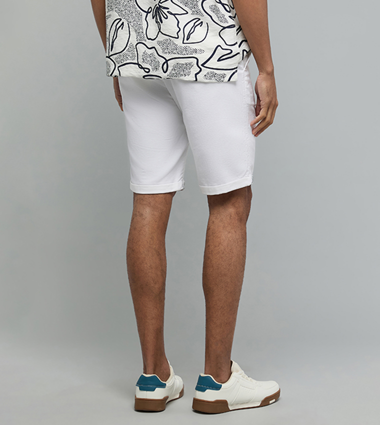 Solid Shorts with Drawstring Waist
