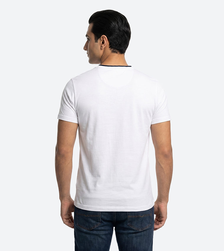 Logo Embossed Crew Neck T-Shirt