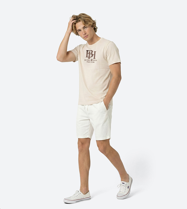 Logo Embroidered Crew Neck T-Shirt