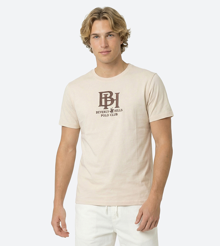 Logo Embroidered Crew Neck T-Shirt