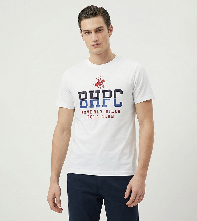 بيفرلي هيلز بولو كلوب  تيشيرتات بياقة دائرية  - أبيض  Round Neck T-Shirts