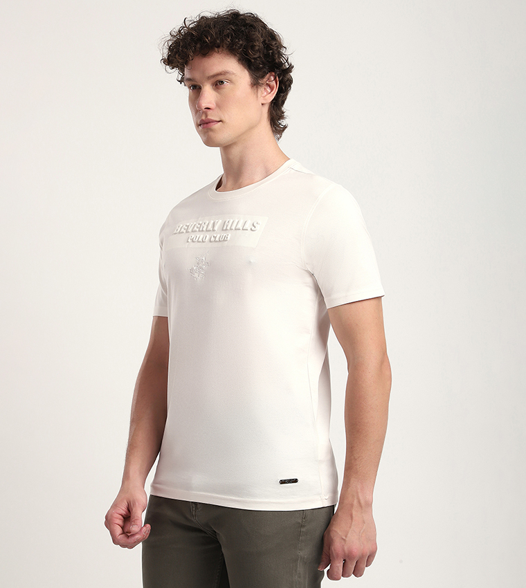 بيفرلي هيلز بولو كلوب  تيشيرتات بياقة دائرية  - أبيض Round Neck T-Shirts