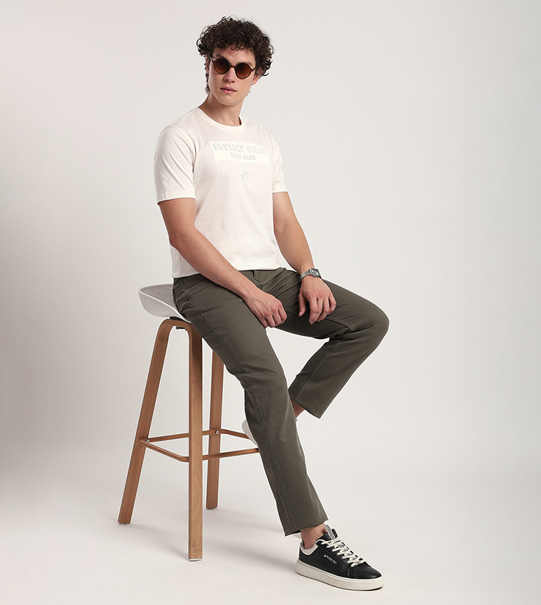 بيفرلي هيلز بولو كلوب  تيشيرتات بياقة دائرية  - أبيض Round Neck T-Shirts