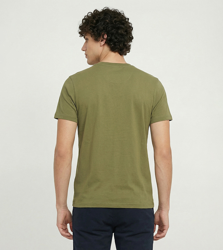 بيفرلي هيلز بولو كلوب  تيشيرتات بياقة دائرية  - زيتي داكن Round Neck T-Shirts
