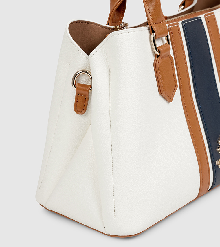 Color Block Mini Satchel Bag