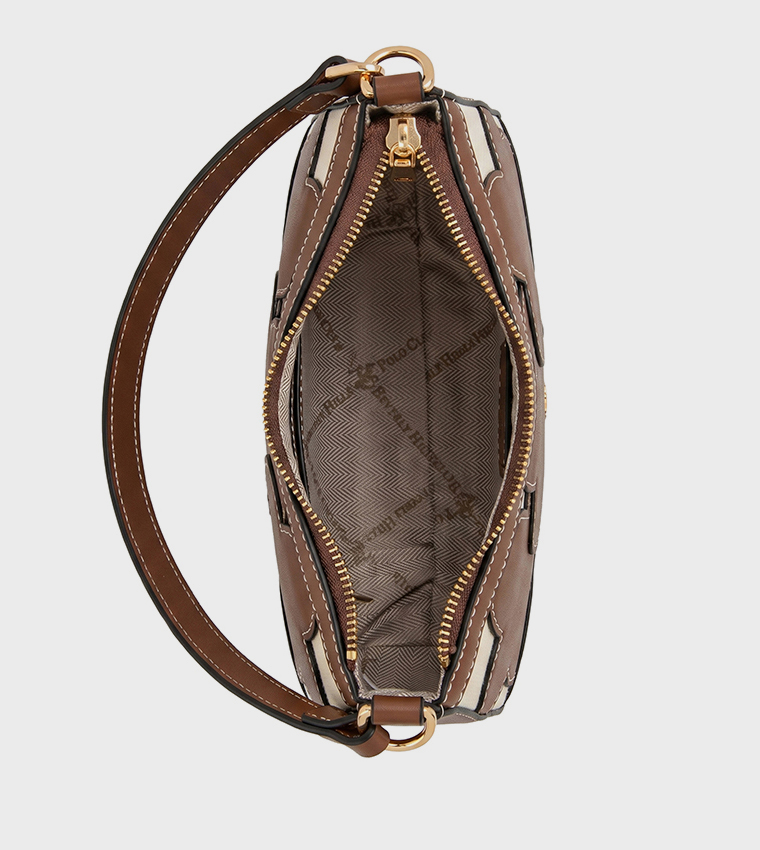 Floral Appliqued Shoulder Bag