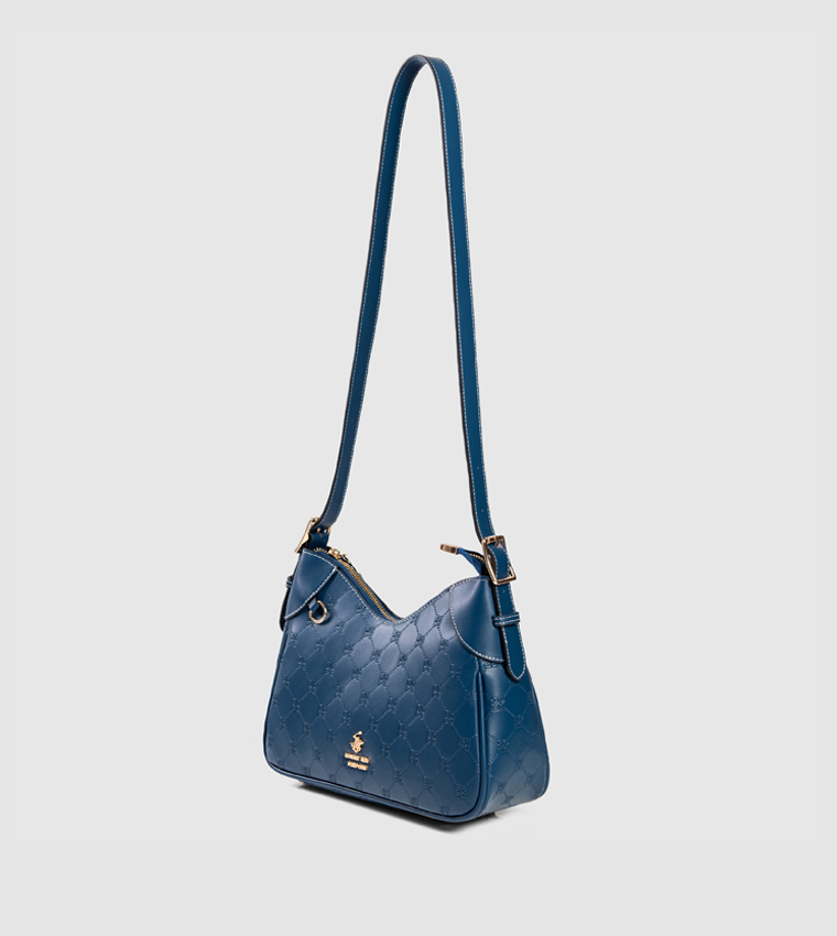 Logo Embossed Shoulder Bag