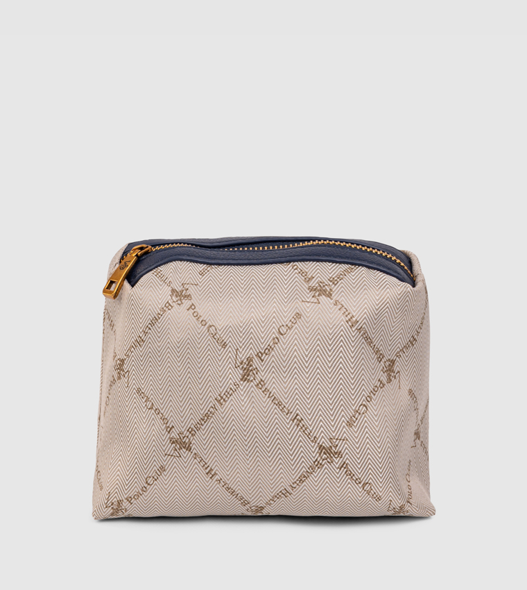 Striped Twist Lock Satchel Bag