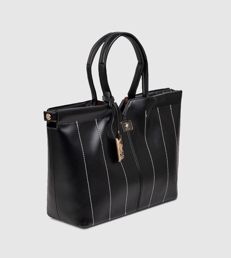 Contrast Stitch Detail Mini Tote Bag