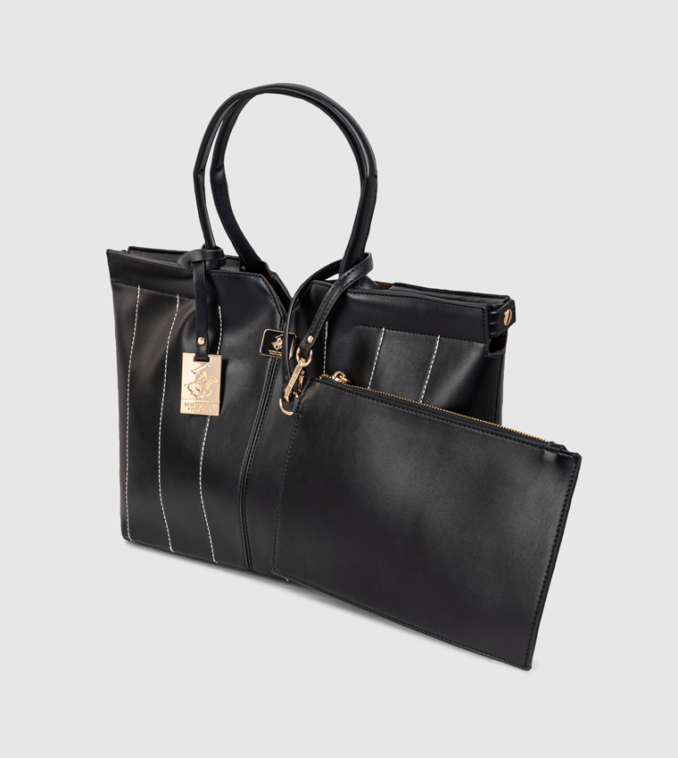 Contrast Stitch Detail Mini Tote Bag
