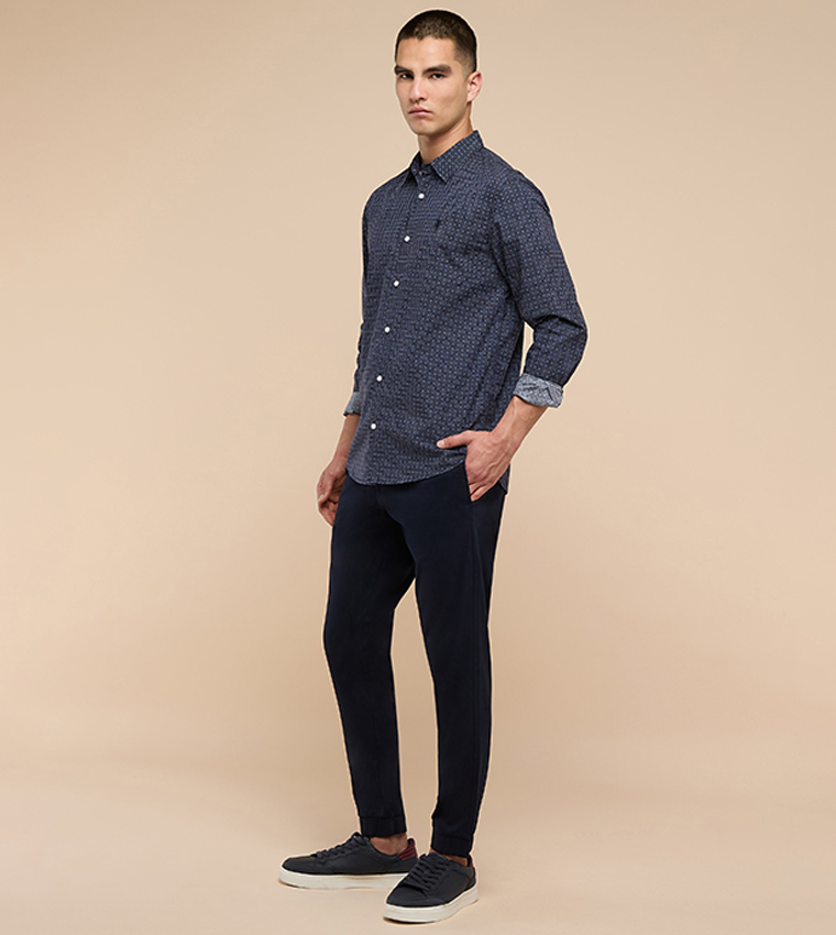 Solid Jogger Pants with Drawstring Waist