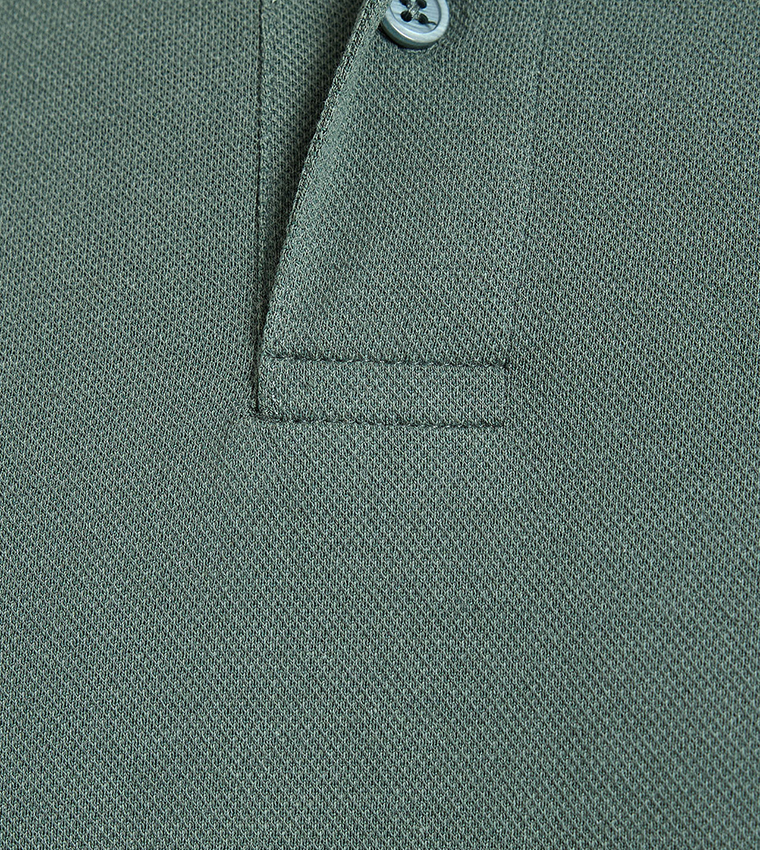 Contrast Tipping Polo T-Shirt with Short Sleeves