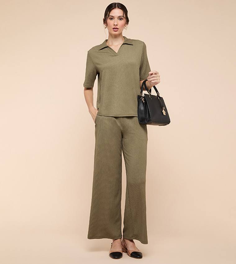 R&B  Polo T-Shirts - Olive Polo T-shirts