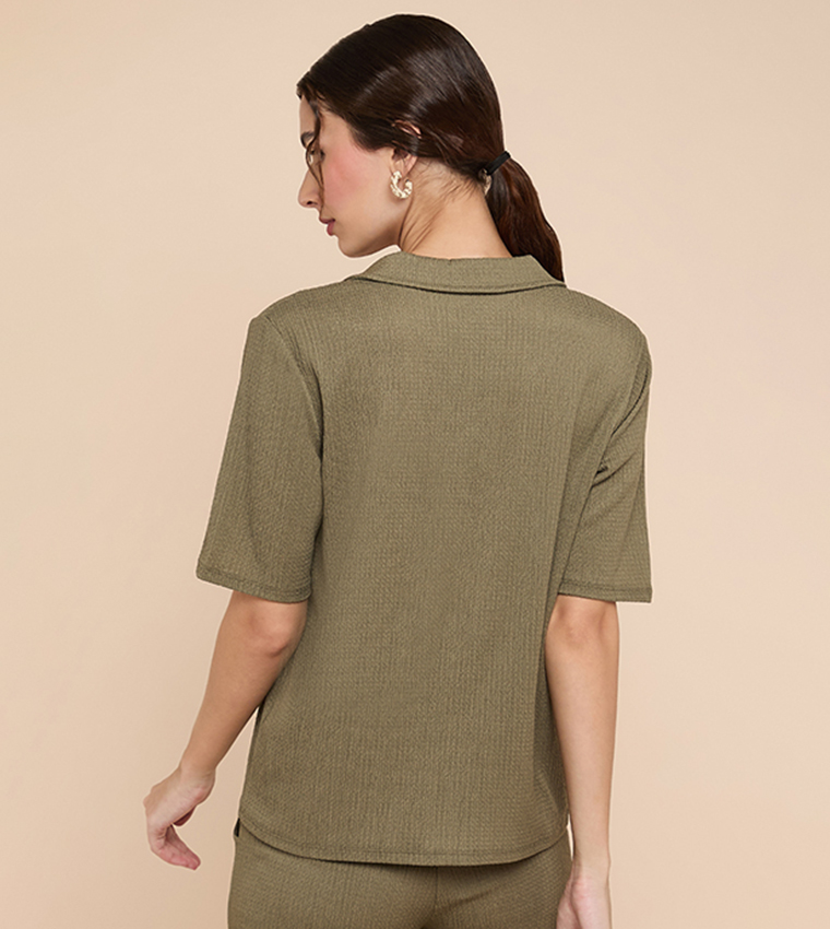 R&B  Polo T-Shirts - Olive Polo T-shirts