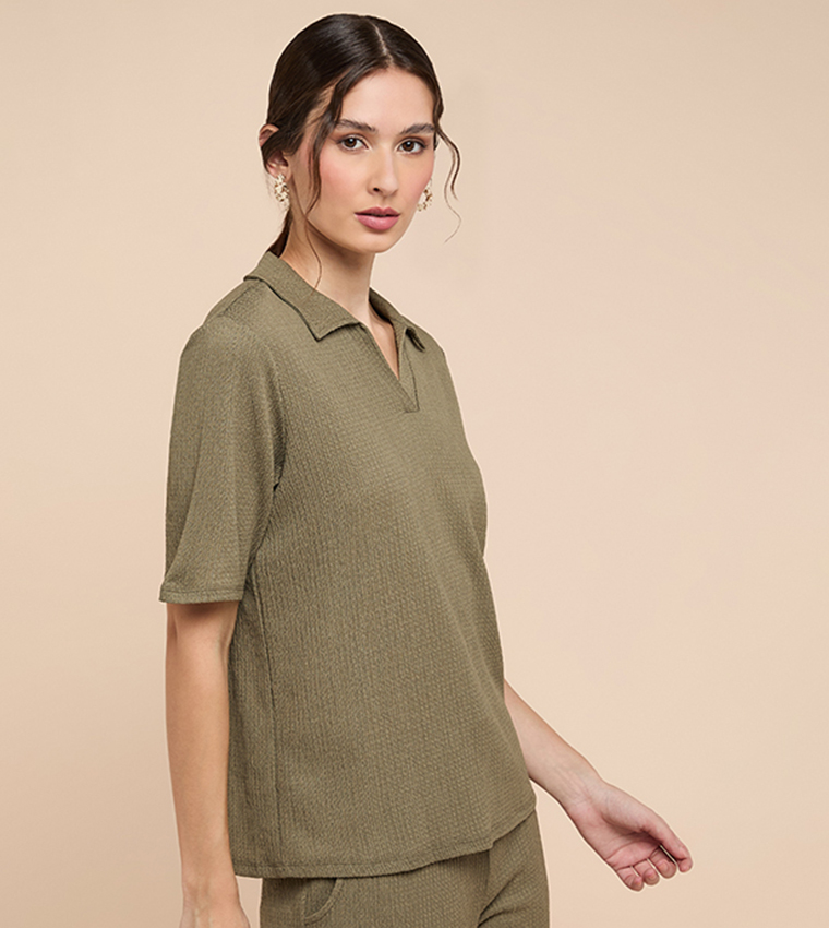 R&B  Polo T-Shirts - Olive Polo T-shirts