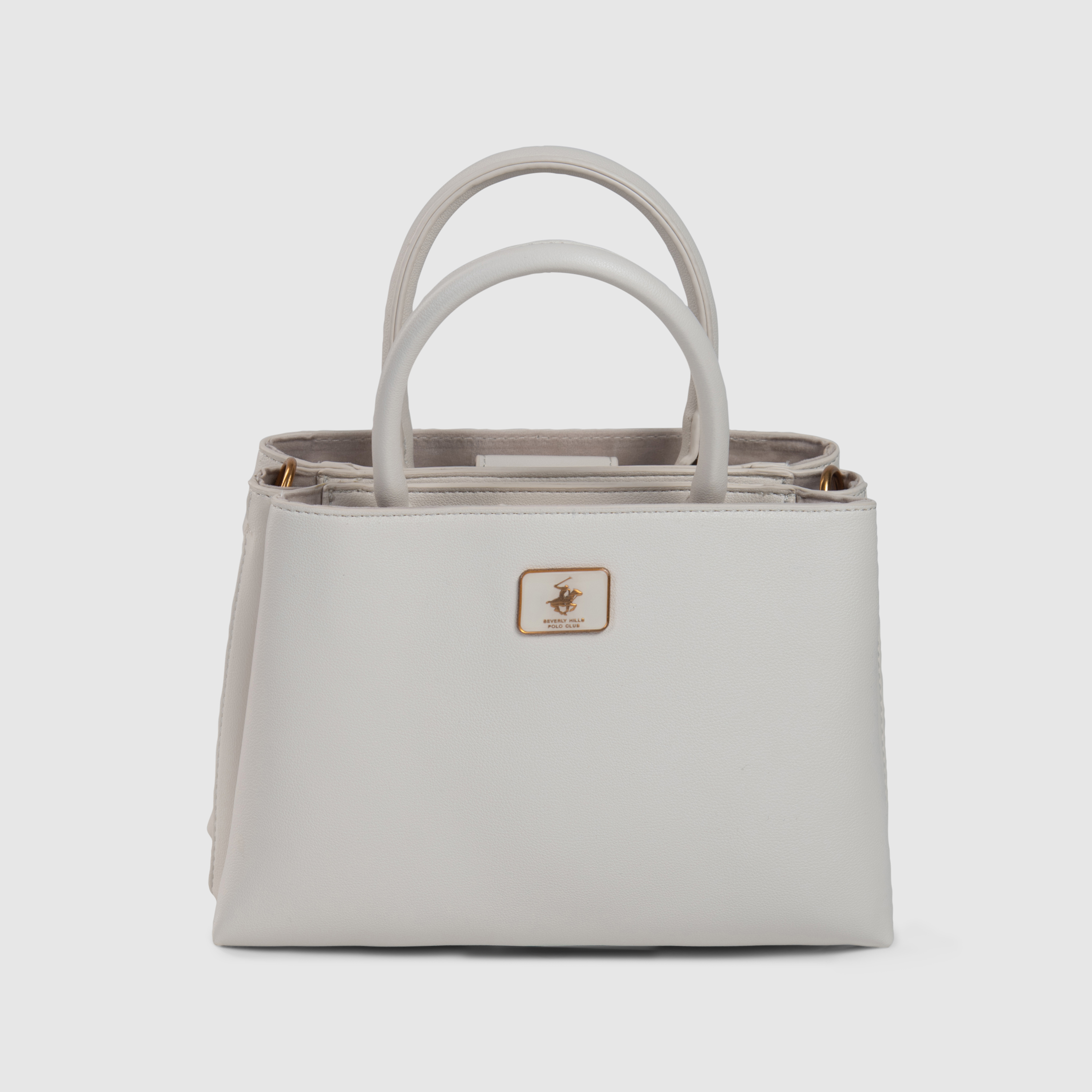 Textured Snap Closure Satchel Bag