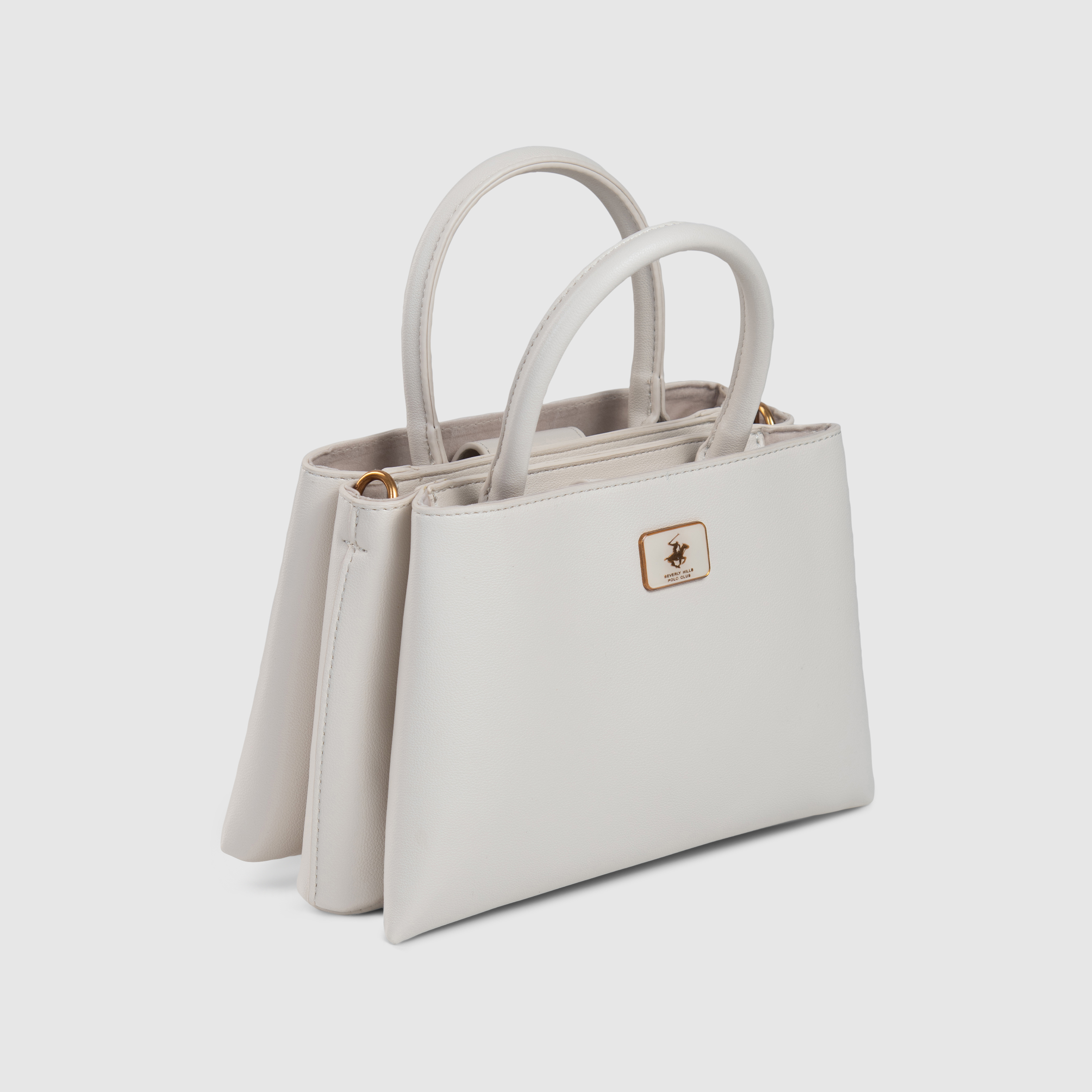 Textured Snap Closure Satchel Bag