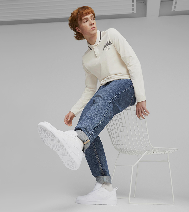 Puma  Low Top - White Running Shoes