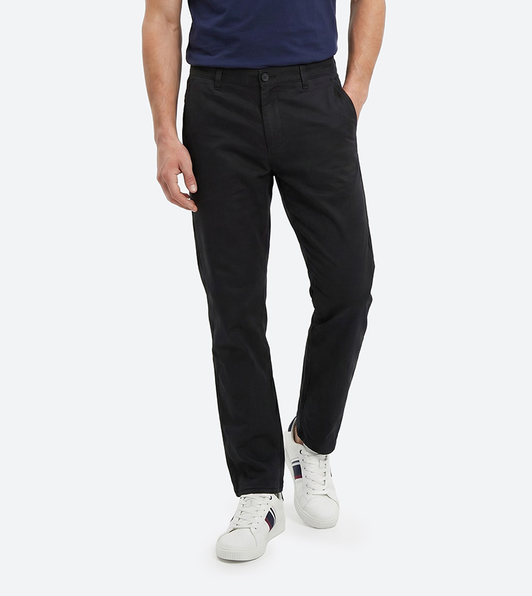Solid Slim Fit Chino Pants