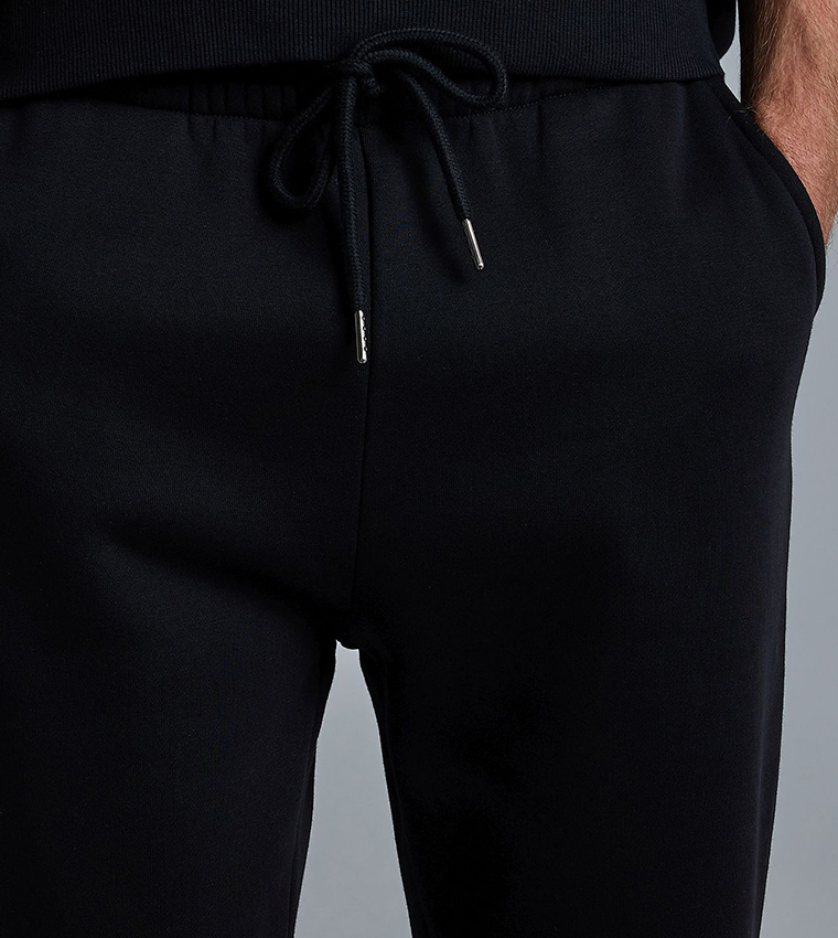 Solid Joggers with Drawstring Waist