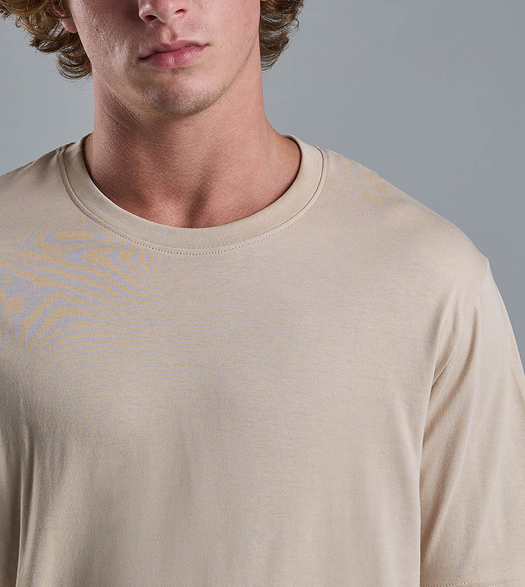 Solid T-Shirt with Crew Neck and Short Sleeves