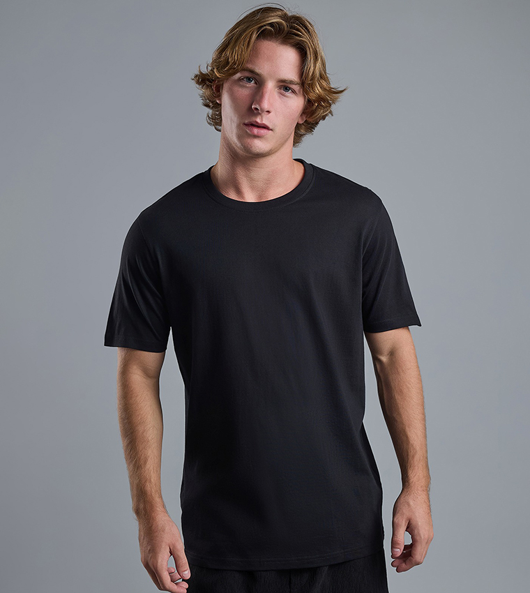 Solid T-Shirt with Crew Neck and Short Sleeves