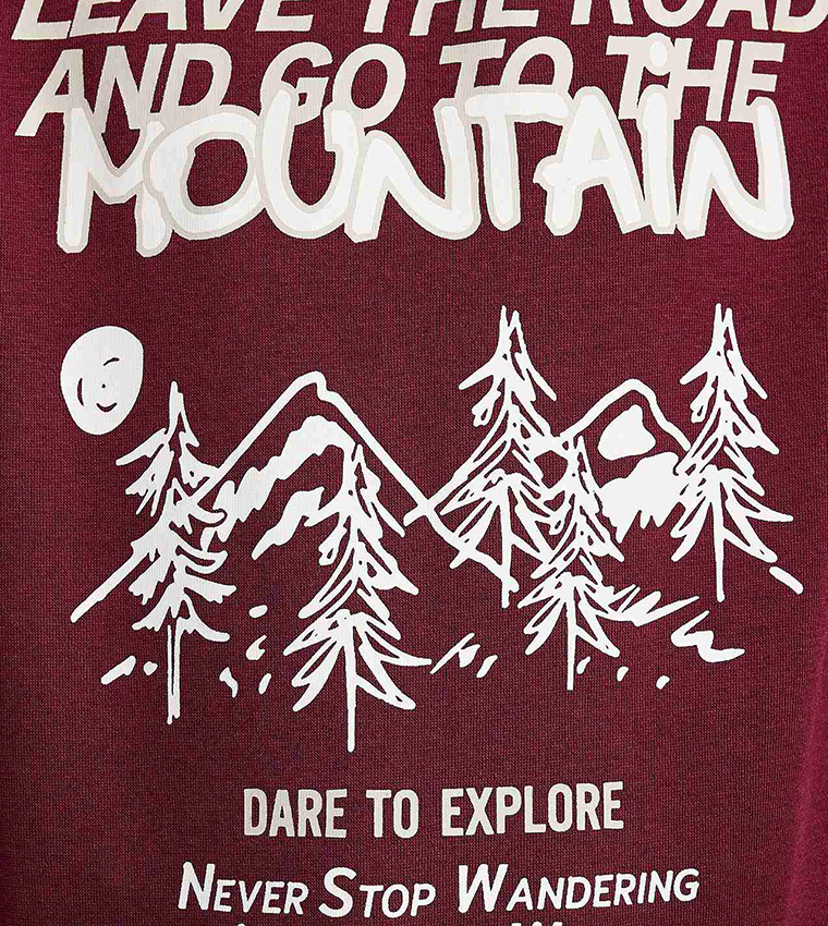 Printed Sweatshirt with Crew Neck and Long Sleeves