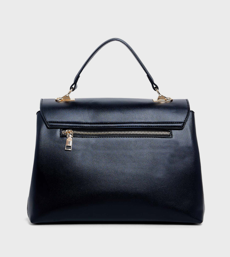 Snake Print Top Handle Bag