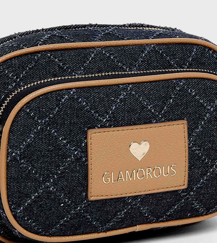 Distressed Denim Crossbody Bag