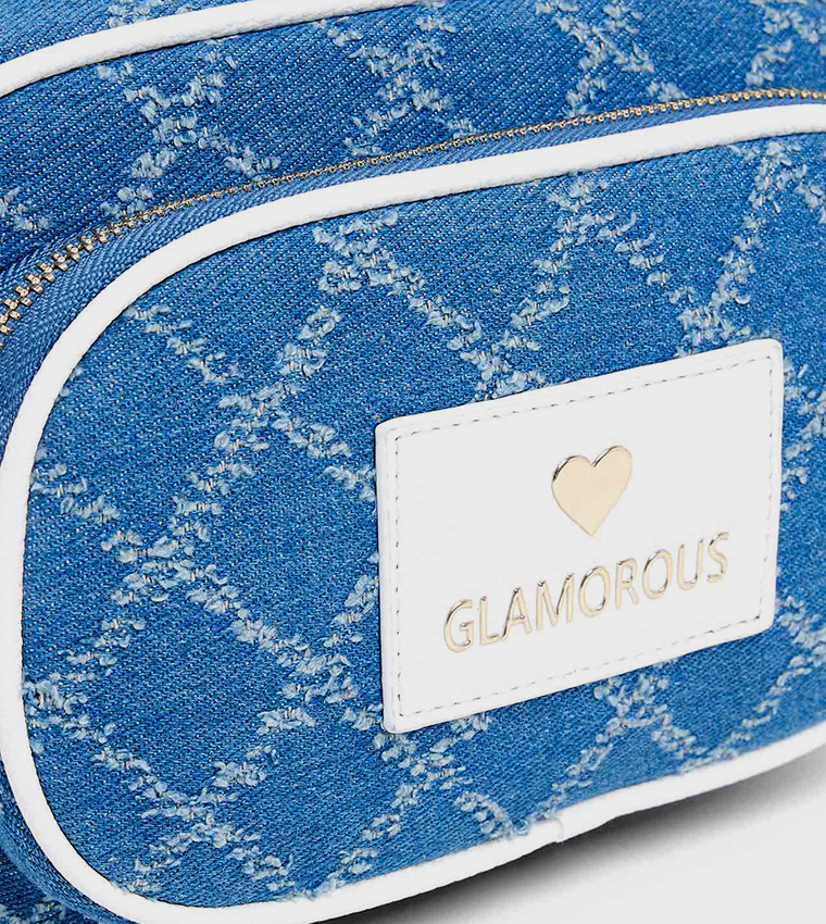 Distressed Denim Crossbody Bag