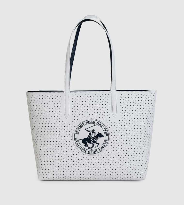 Logo Detail Perforated Tote Bag Set