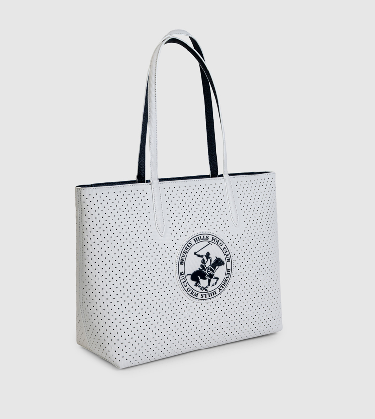 Logo Detail Perforated Tote Bag Set
