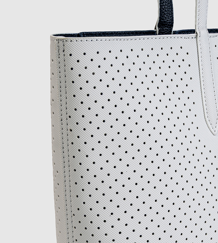 Logo Detail Perforated Tote Bag Set