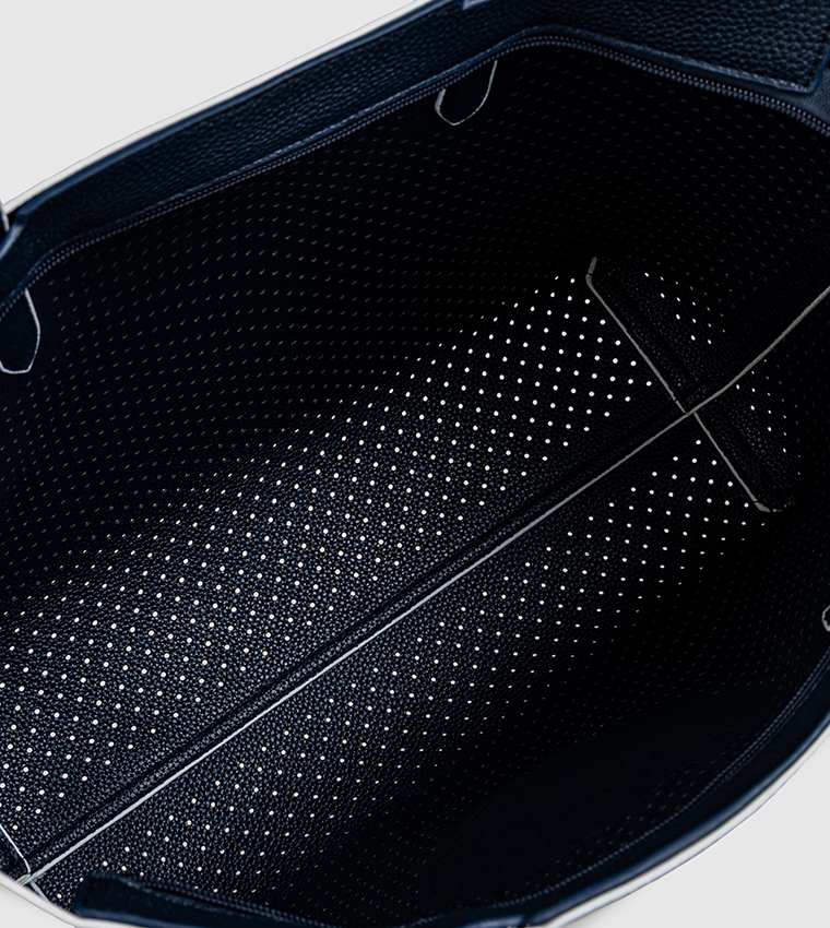 Logo Detail Perforated Tote Bag Set